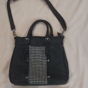 Black and White Houndstooth Women's Bag
